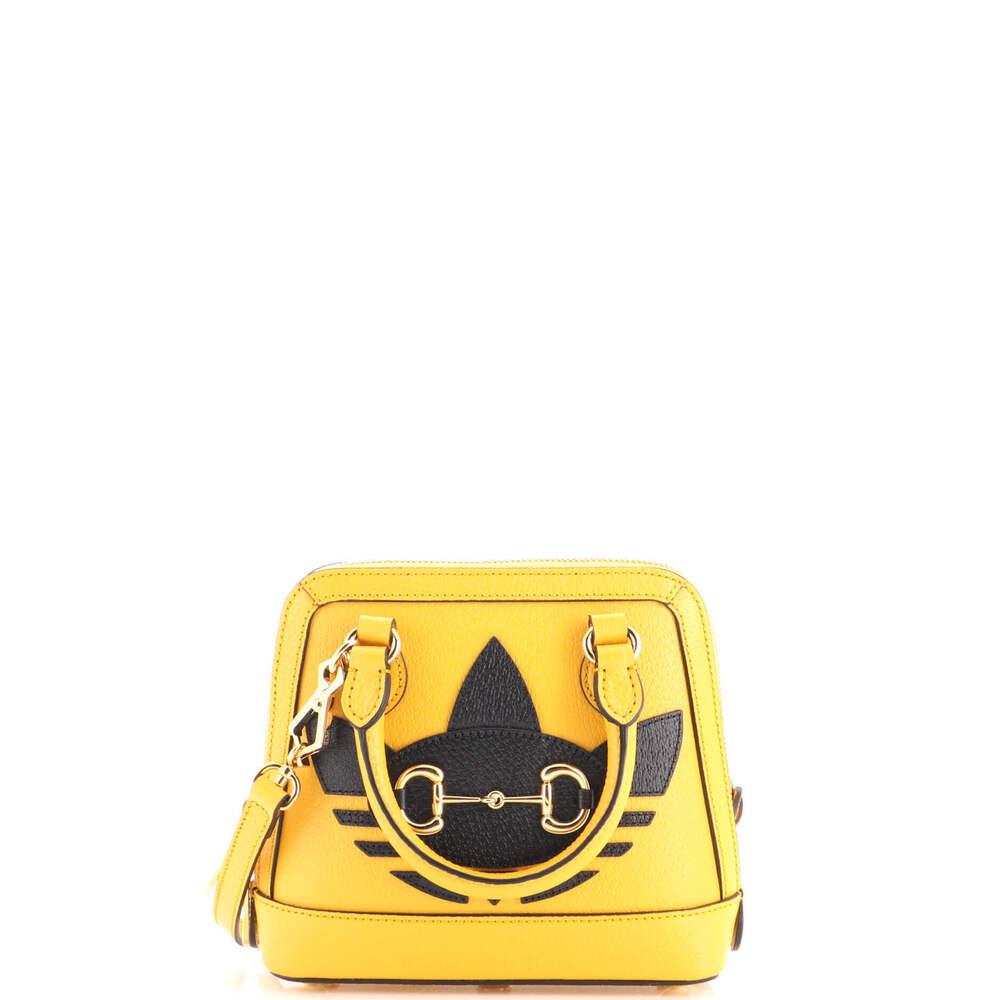 Gucci Mini x Adidas Horsebit 1955 Top Handle Bag Leather with Applique